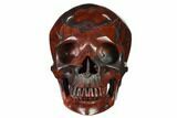 Realistic, Polished Red Picture Jasper Skull #150884-2